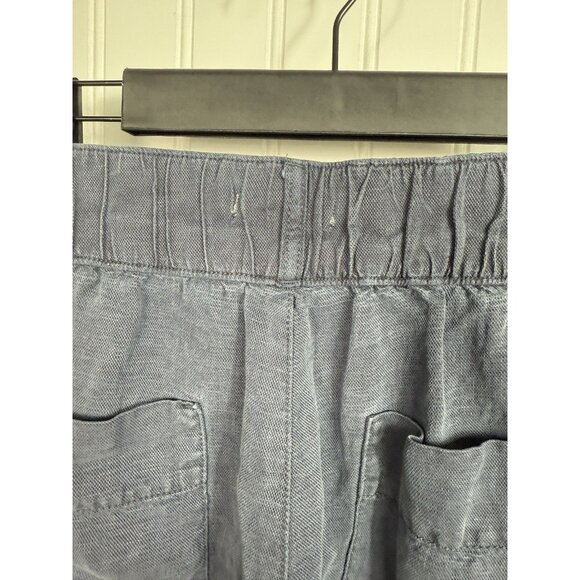 Cynthia Rowley Blue Linen Blend Straight Leg Pants Casual Women's Size 6 Coastal - Picture 6 of 9